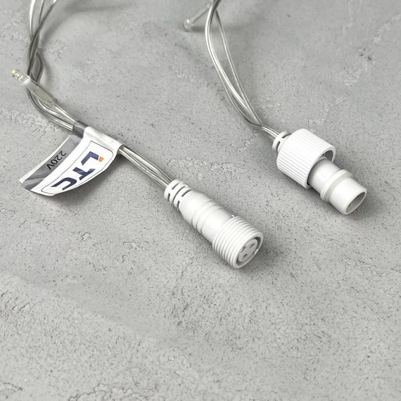 Светодиодная бахрома 3,1*0,5 м., 150 желтых LED ламп, мерцание, прозрачный провод ПВХ, LTC (PIL150BLW-10-2Y)