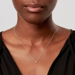 Подвеска из серебра с бриллиантом 0.03 карата, Tiffany💠by Yard, В наличии