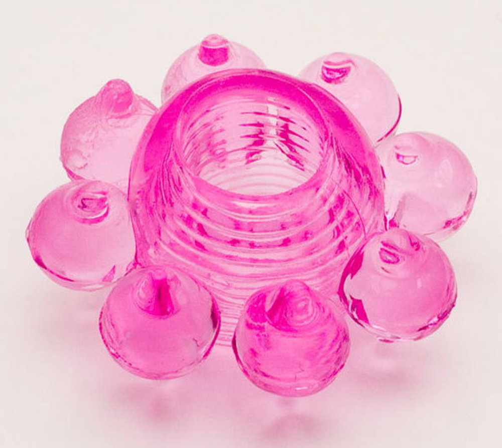 Розовое гелевое эрекционное кольцо
