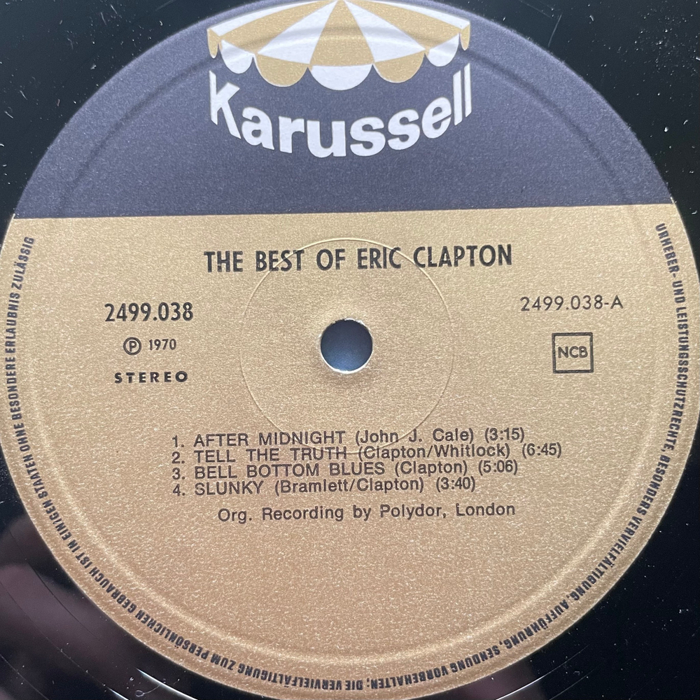 Eric Clapton ‎– The Best Of Eric Clapton (Скандинавия 1978г.)