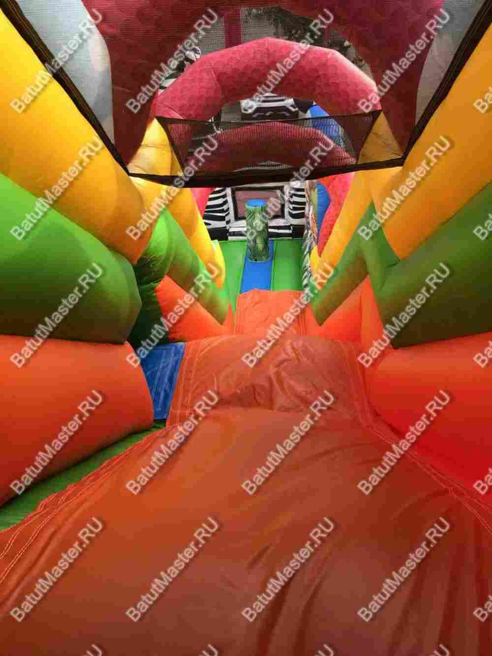 Коммерческий надувной батут "Большой зверинец" 9*5,5*7,7 м