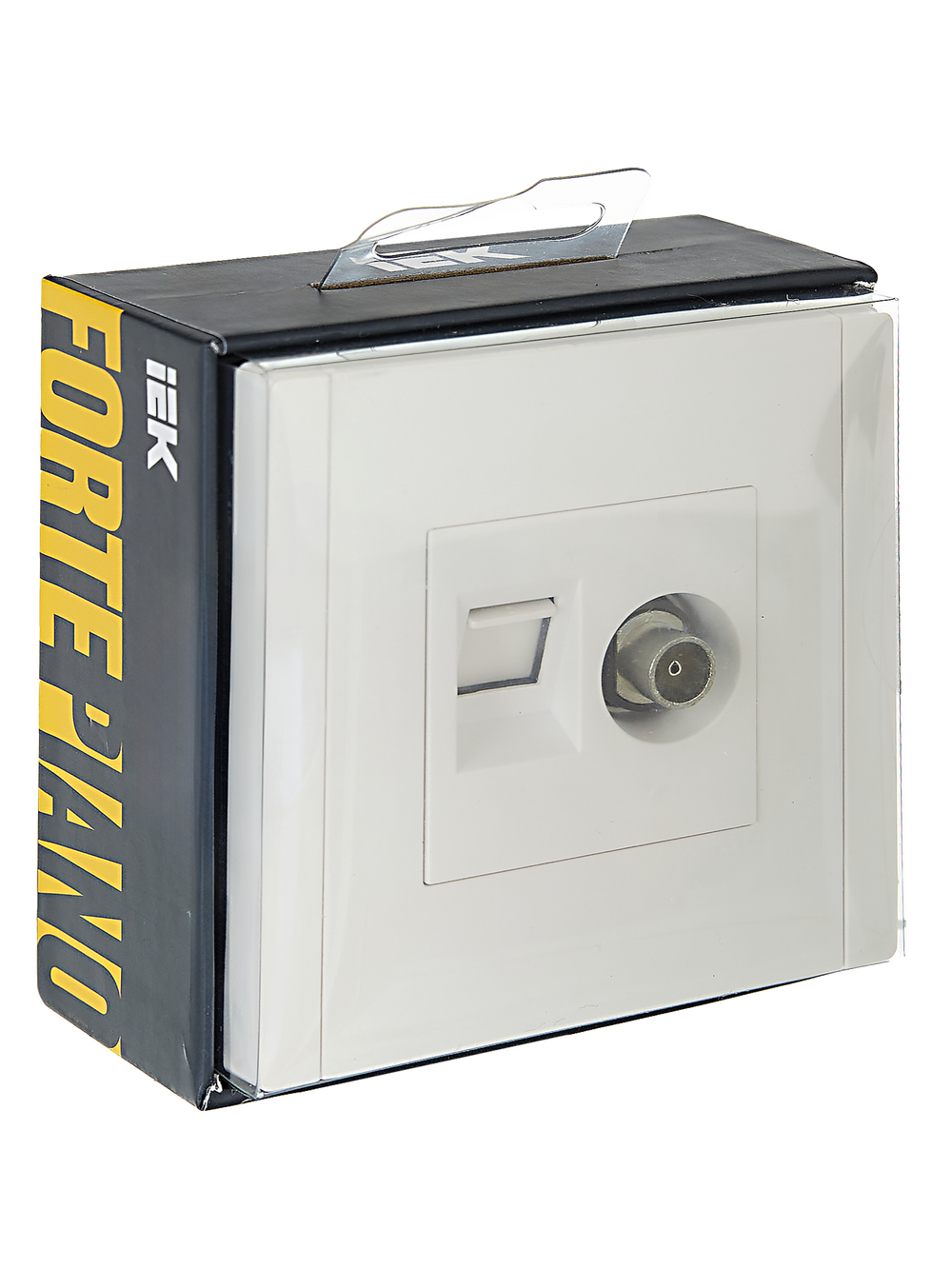 FORTE&PIANO Розетка двойная TV+RJ45 кат.6 FP237 белый IEK