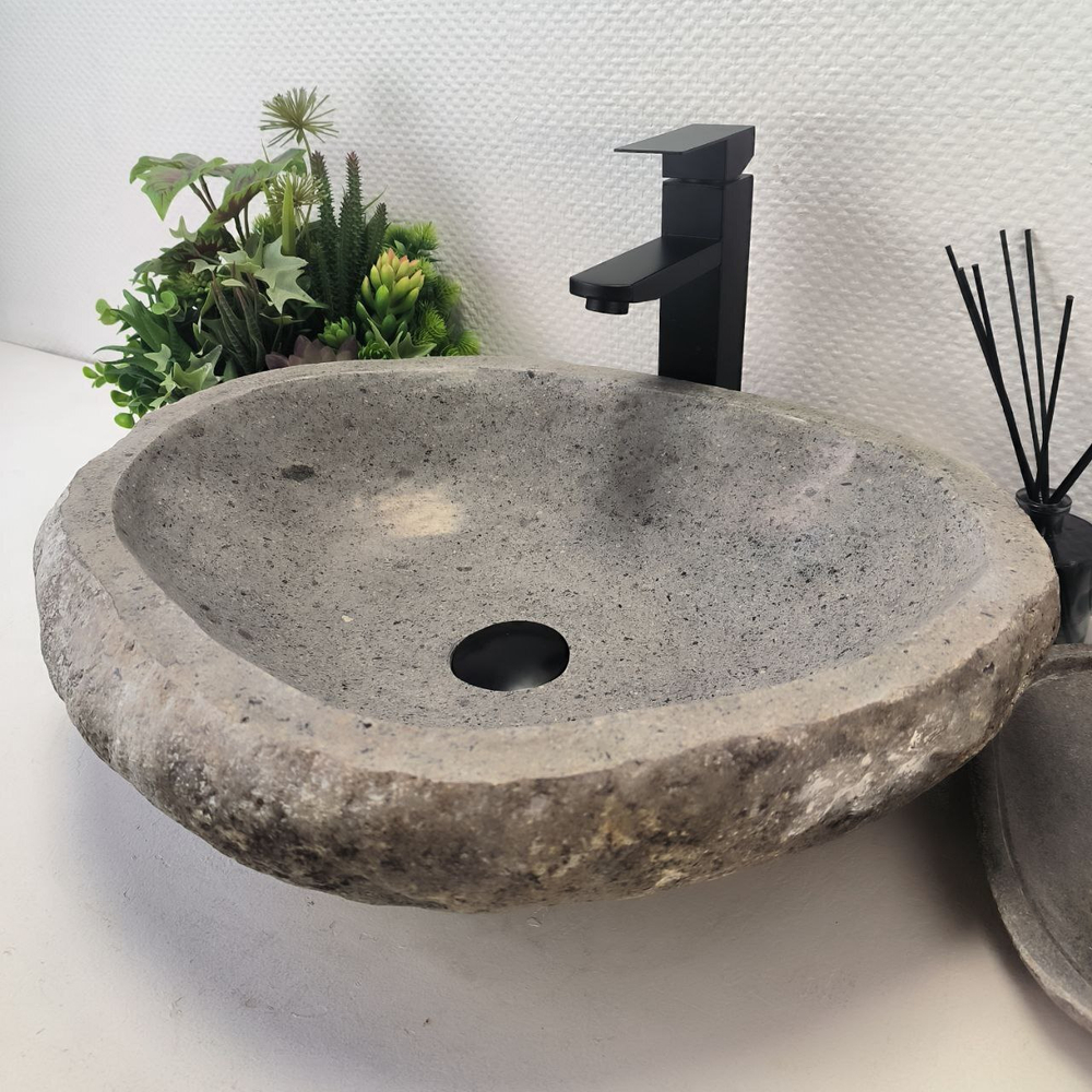 Раковина из речного камня RS-63688 (52*42*15) 0122