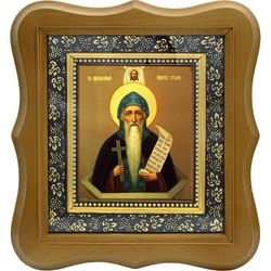 Никита Столпник Переяславский преподобный чудотворец. Икона на холсте.