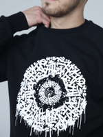 Мужской свитшот черный леттеринг Город Горький