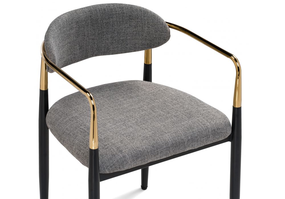 Кресло Lord gray / black / gold