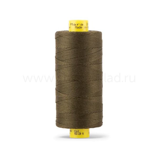 Нитка Gutermann Mara 30 (300 метров), 1 кат., для отстрочки | 531 т.т.хаки