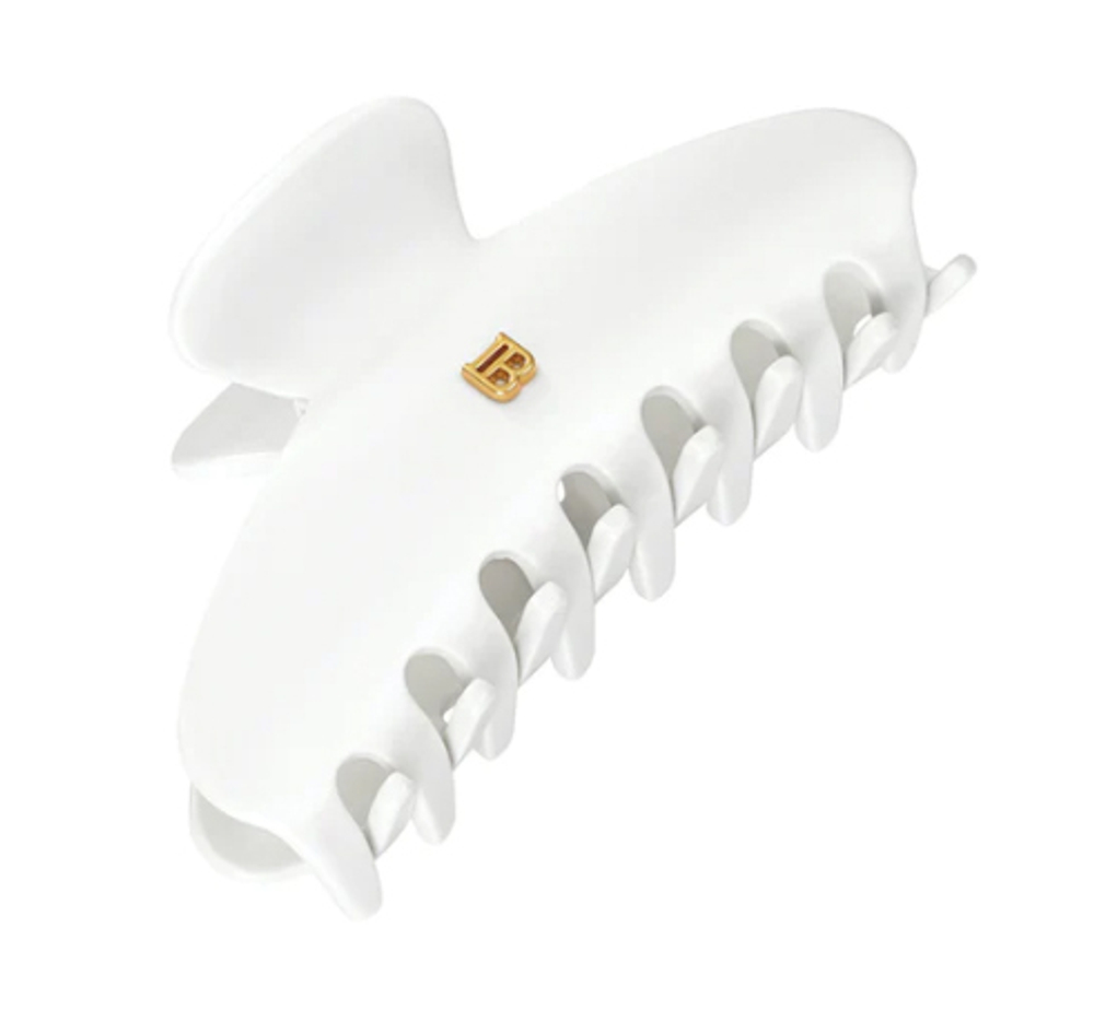 Balmain Hair Заколка-краб для волос белая размер М «White» Barrette (M)