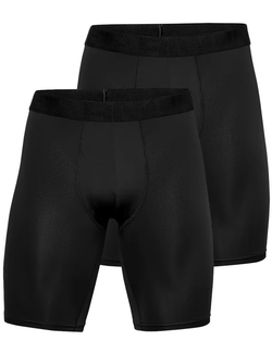 Мужские спортивные боксеры Under Armour Men's UA Tech Mesh 9in Boxerjock 2-Pack - черный