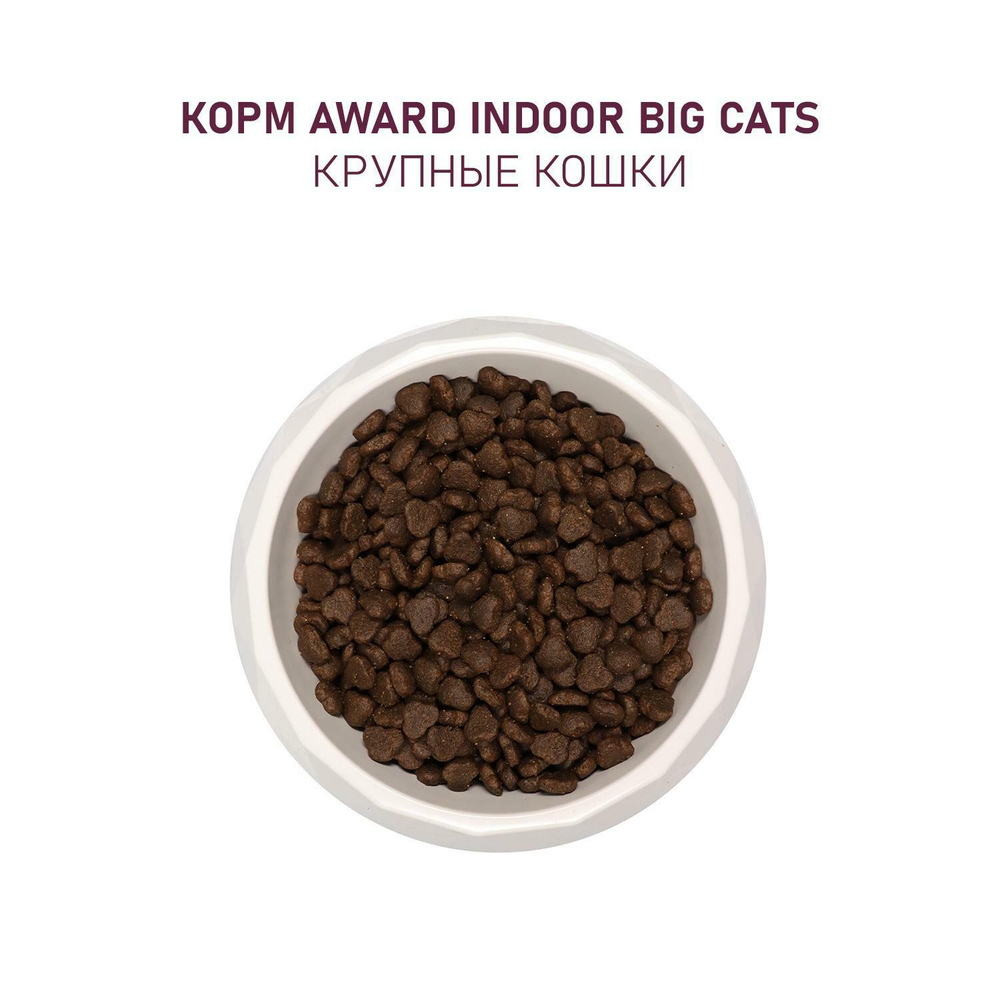 Корм для кошек AWARD Indoor Big cats, 1.5 кг, говядина и курица