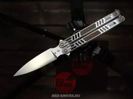 Нож бабочка (балисонг) Reptilian Стикс-01 сталь D2, рукоять сталь + алюминий