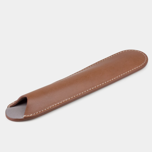 Чехол для ручки Plume из кожи теленка, коричневого цвета