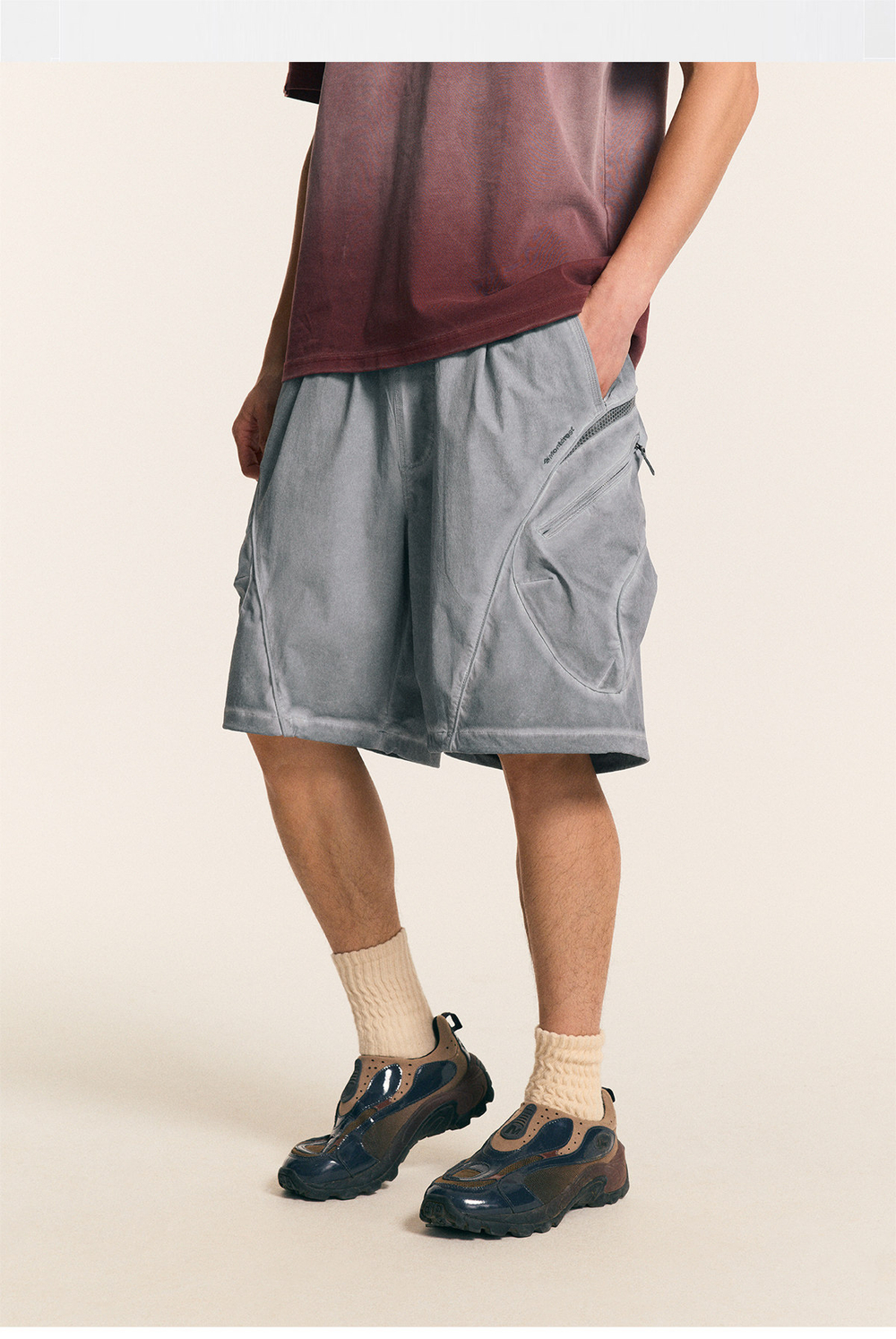Шорты Nothomme Monterest Garment Dyed серый