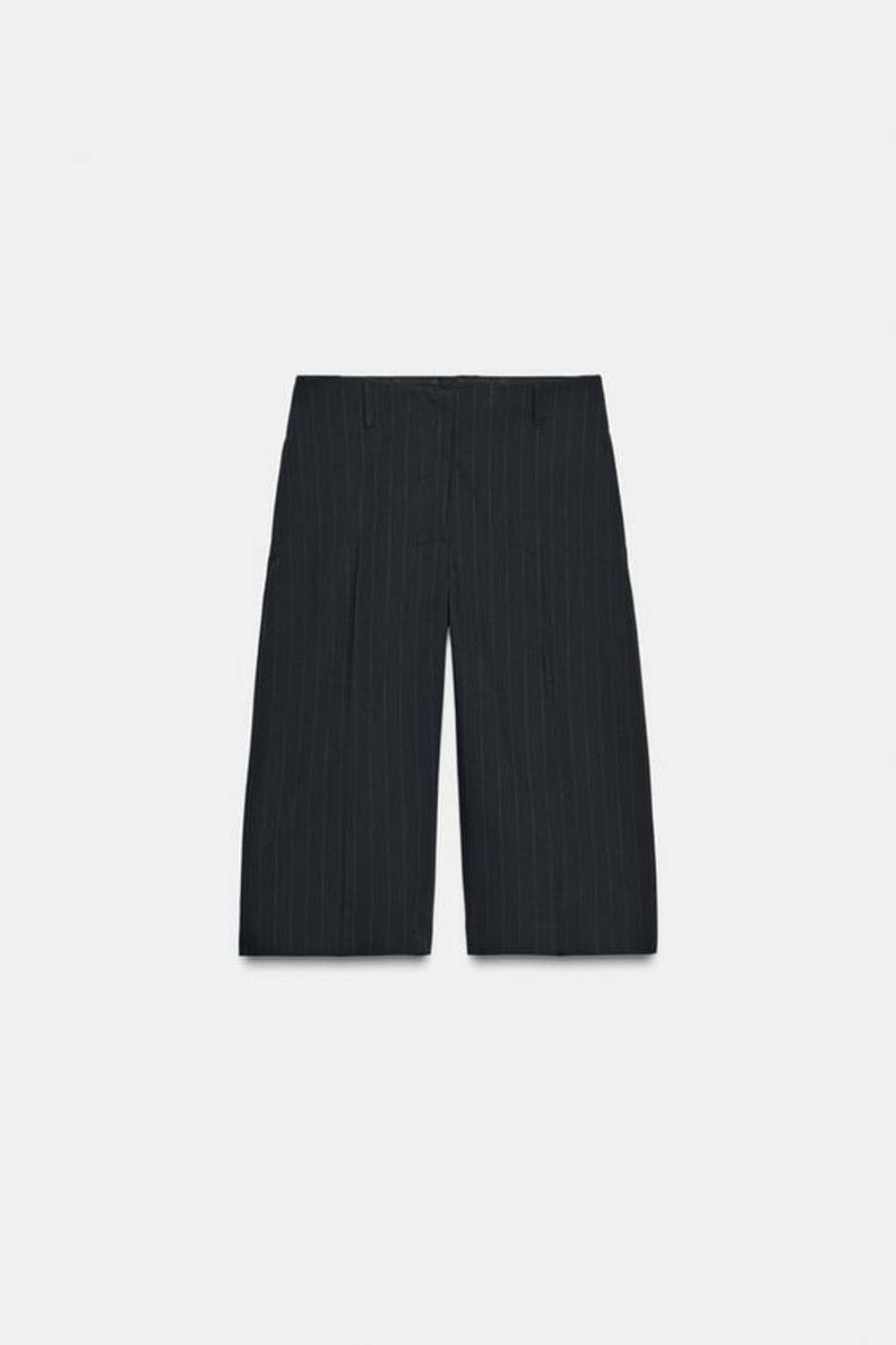 ZARА ДЛИННЫЕ ШОРТЫ В ПОЛОСКУ — ZW COLLECTION, ТЕМНО-СИНИЙ