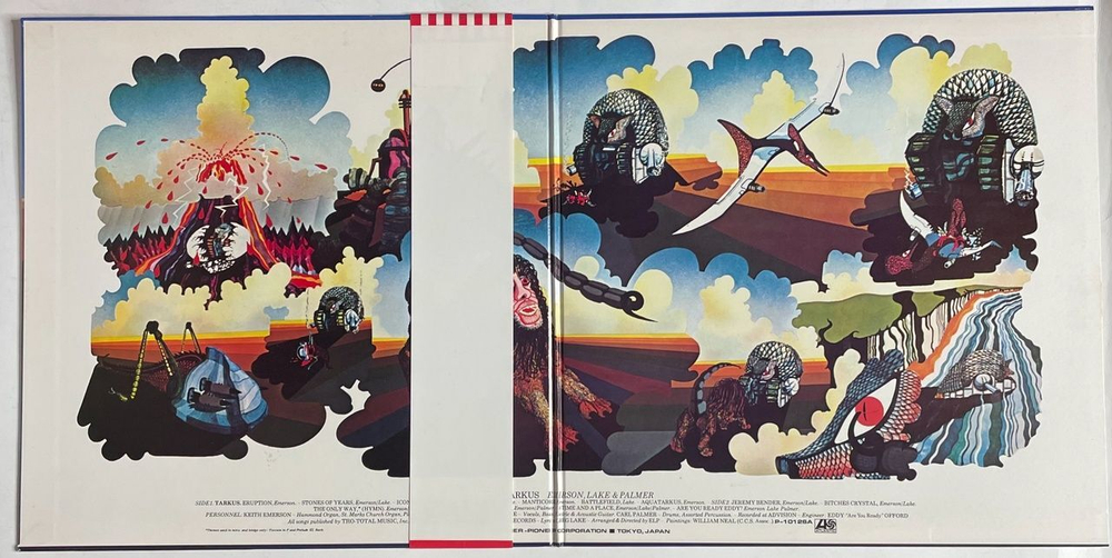 Винтажная виниловая пластинка LP Emerson, Lake and Palmer Tarkus (Japan 1976) (Obi) Eruption