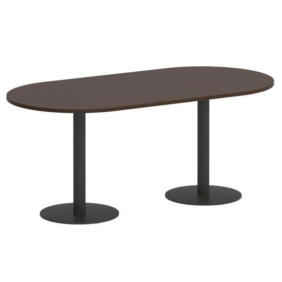 First Стол овальный KSPRG-3 Венге Цаво/Металл Антрацит 1800*900*750