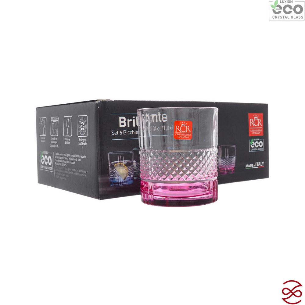 Набор стаканов для виски RCR Brillante Color 340мл (6 шт)