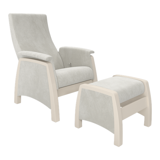 Кресло-глайдер 101 с пуфом