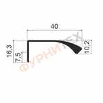 RP03 Ручка мебельная 60мм, A00 Серебро матовое