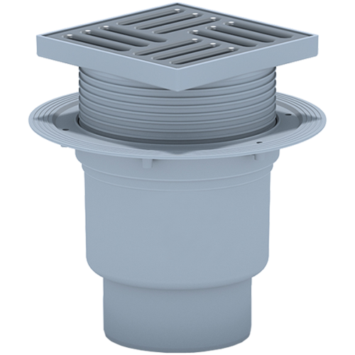 Трап 110 вертикальный решетка-пластик (150х150) 11380 (ТА1210)