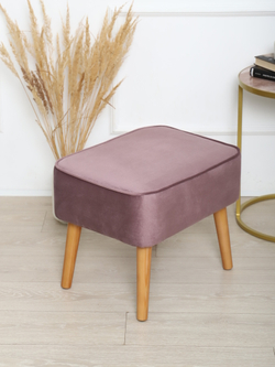 Пуф "Donatello"антивандальный велюр Lilac/натурал