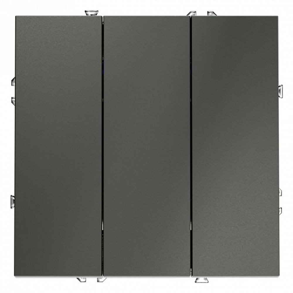 Выключатель трехклавишный без рамки Voltum S70 VLS030106