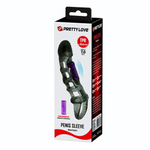 Дымчатая вибронасадка на пенис с подхватом Harrison - 18 см. (Цвет: дымчатый)