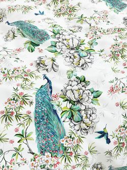 Постельное белье Сказка "Павлины" 2-спальный Наволочка 70х70 см 2 шт Простынь 240х215 см Пододеяльник 175х215 см, поплин