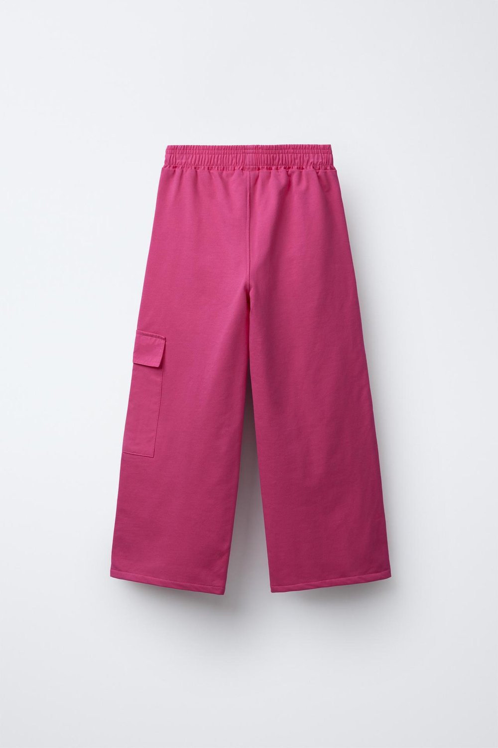 ZARA КОМБИНИРОВАННЫЕ ШИРОКИЕ БРЮКИ С КАРМАНАМИ, ЦВЕТ ФУКСИИ
