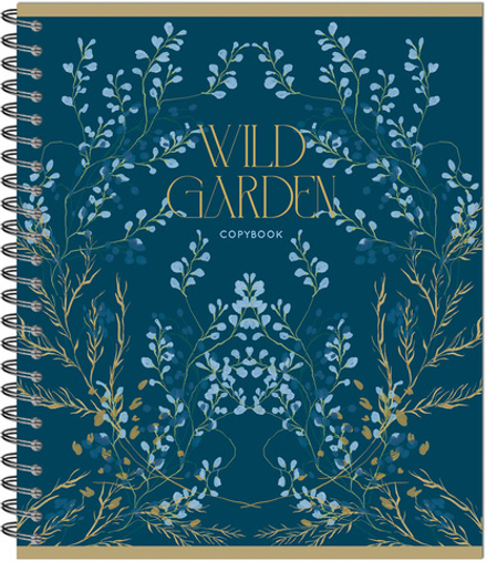 Тетрадь WILD GARDEN 170х203, 96 л. гребень, 4+0+выборочный УФ-лак, 4 диз