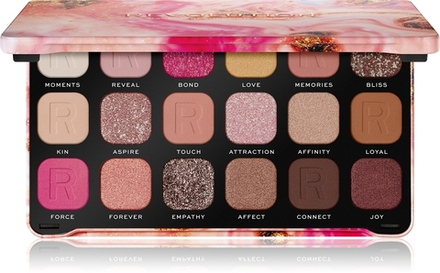Makeup Revolution Forever Flawless - палитра теней для век, 18× 1,1 g