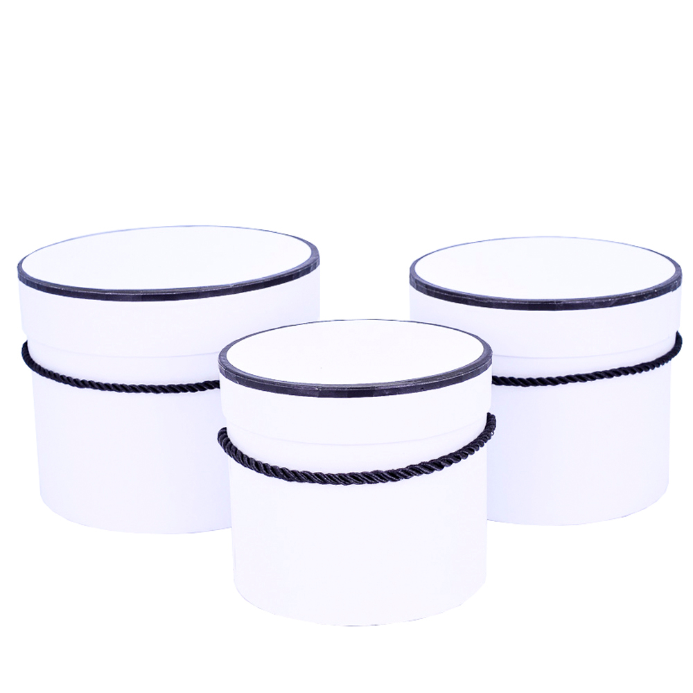 Коробка КРУГ БЕЛЫЙ С ЧЕРНОЙ КАЙМОЙ