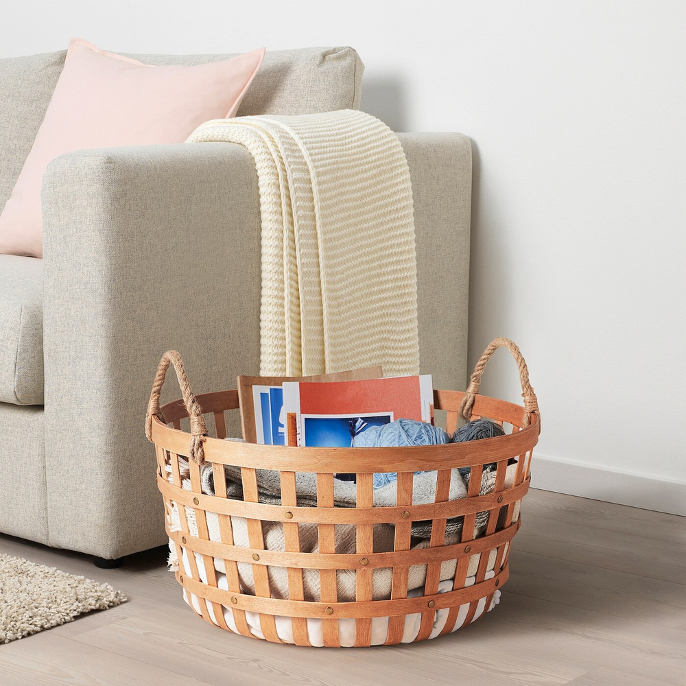 Корзина IKEA VAXTHUS (ВЭКТУС), Тополь, 50x27 см