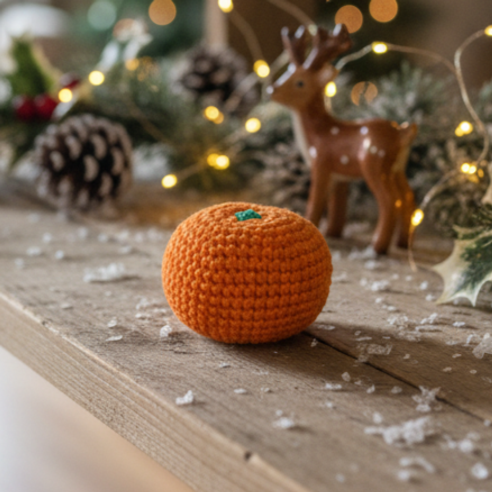 Брелок (вязаный) / Мандарин