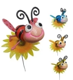 Фигура на спице «Пчелка на подсолнухе» 60 см (фигура 11*10 см), микс