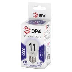 Лампочка светодиодная ЭРА STD LED P45-11W-860-E27 E27 / Е27 11Вт шар холодный дневной свет | Лампы cветодиодные Шар (G/P)