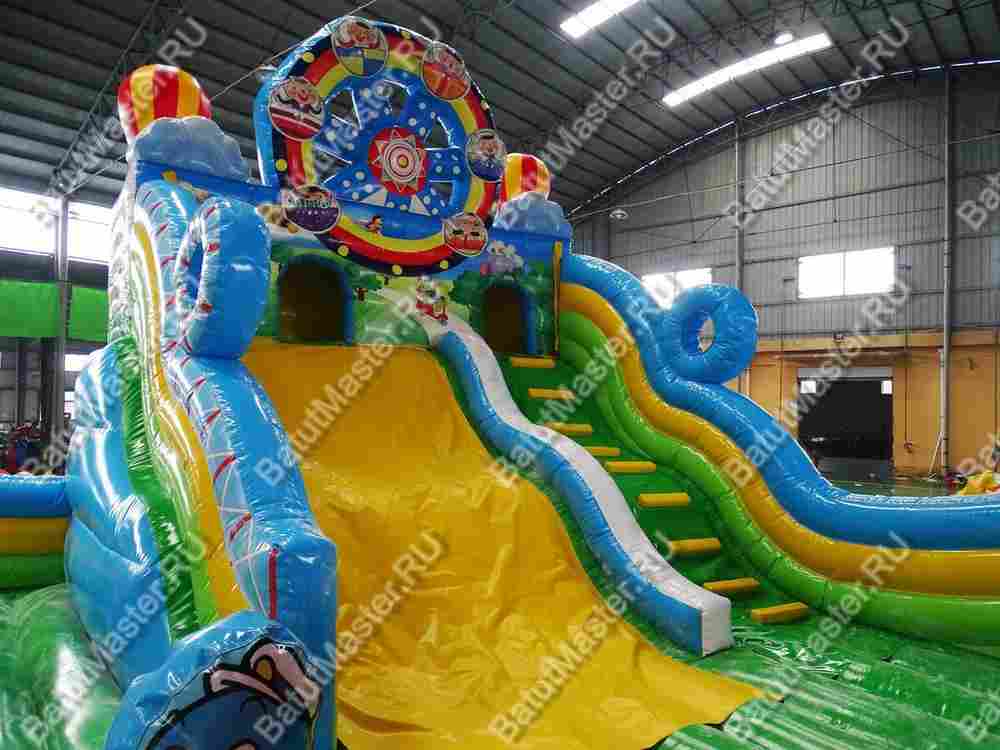 Коммерческий надувной батут "В гостях у Львёнка" 8*8*6 м