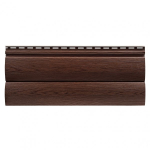 Сайдинг Tecos Lux Двойной оцилиндрованный брус Итальянский орех 3660х230 мм