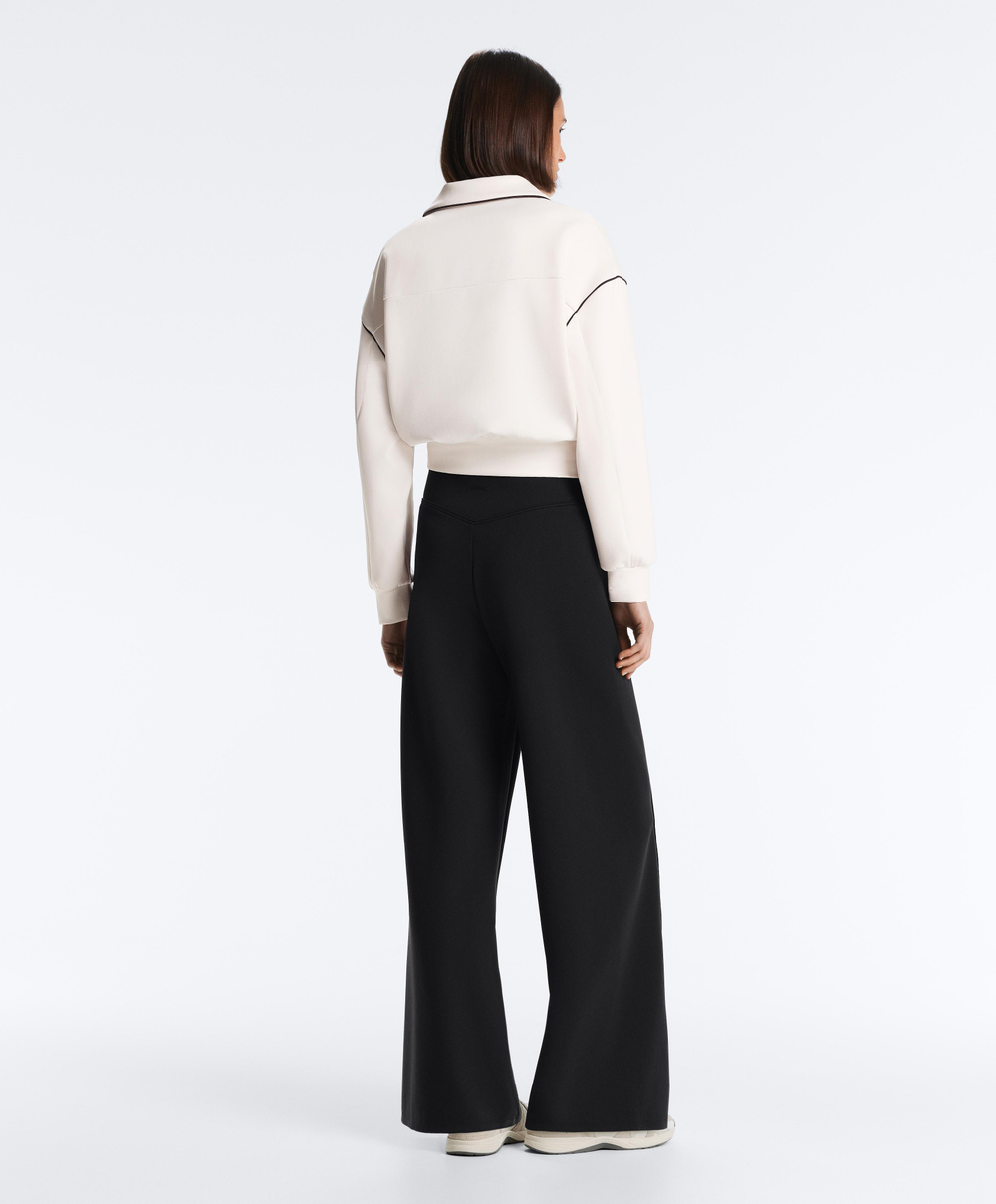 Oysho Куртка с эффектом неопрена без капюшона, экрю