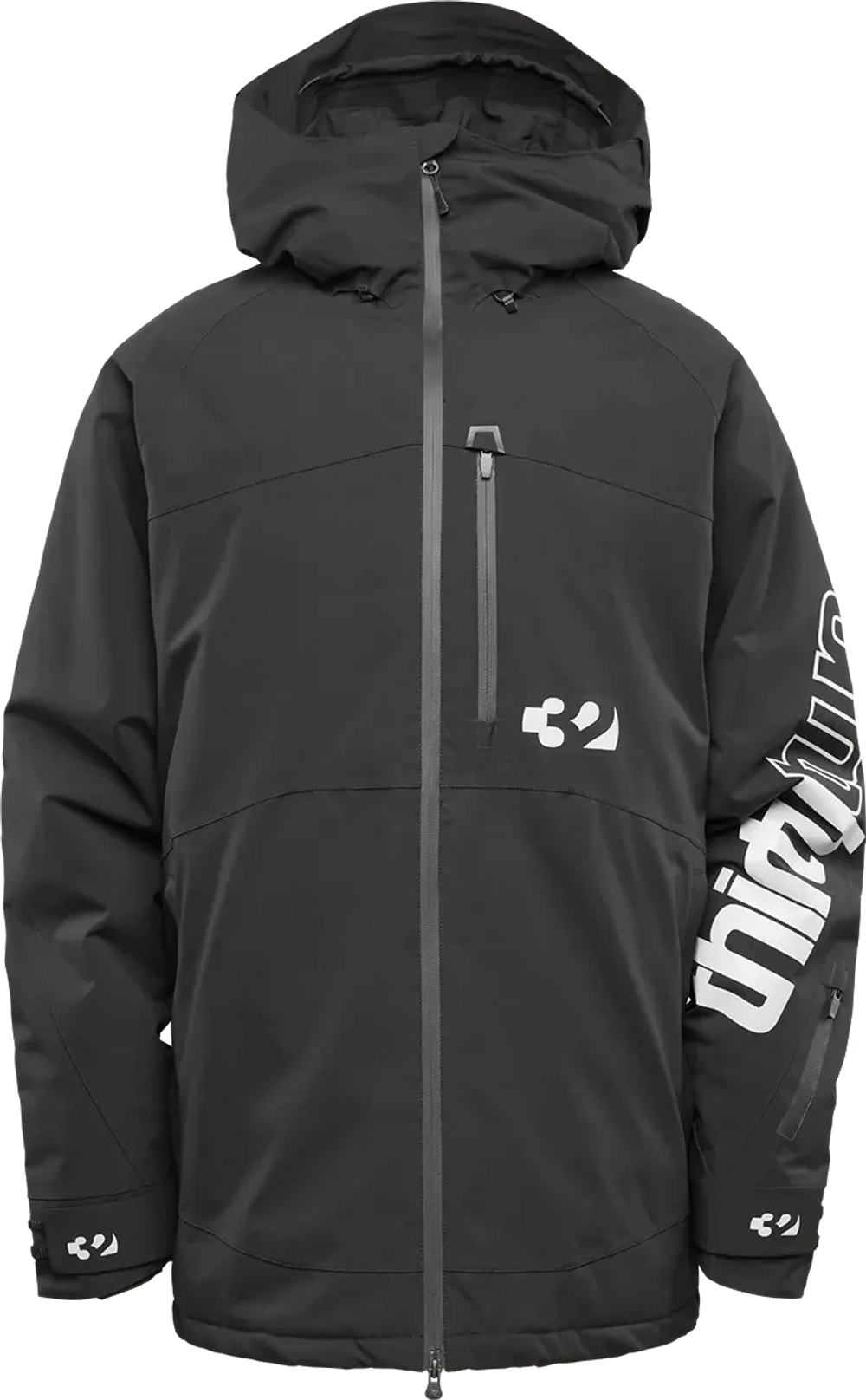 THIRTYTWO УТЕПЛЕННАЯ КУРТКА С ЗАВЯЗКАМИ, ЧЕРНЫЙ