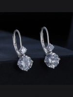 Серьги с муассанитами