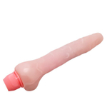 Телесный гнущийся вибратор Sensual Spin - 19,3 см.