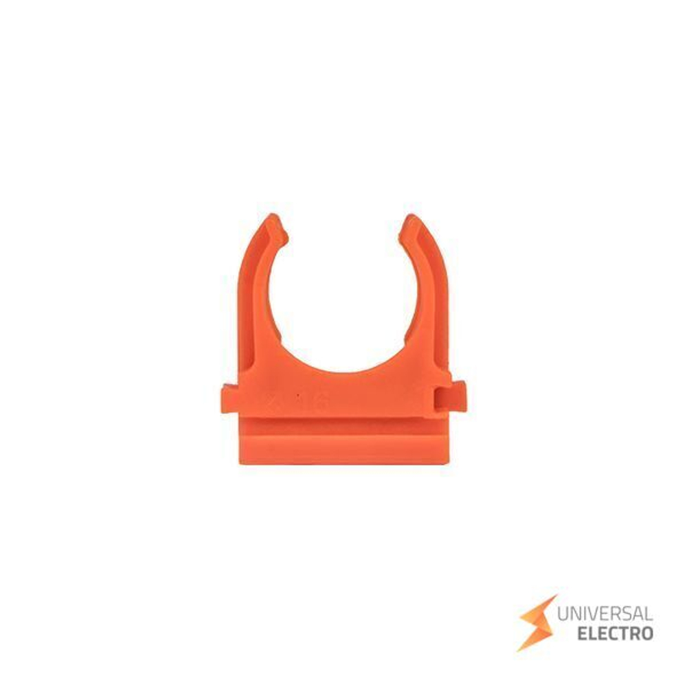 Крепеж-клипса d16 мм (10 шт) оранжевая EKF-Plast