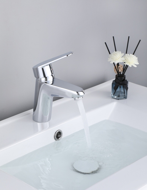 10023 Смеситель для умывальника (ХРОМ) HANSEN  (10/1шт)