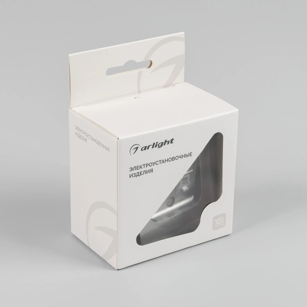 Механизм компьютерной розетки двойной SCT-MPC2-PL-GR-V (RJ-45, CAT6) (Arlight, -) 049851