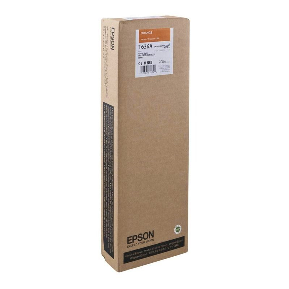Картридж EPSON C13T636A00 (T636A) для Stylus Pro 7900/9900 оранжевый 700мл.