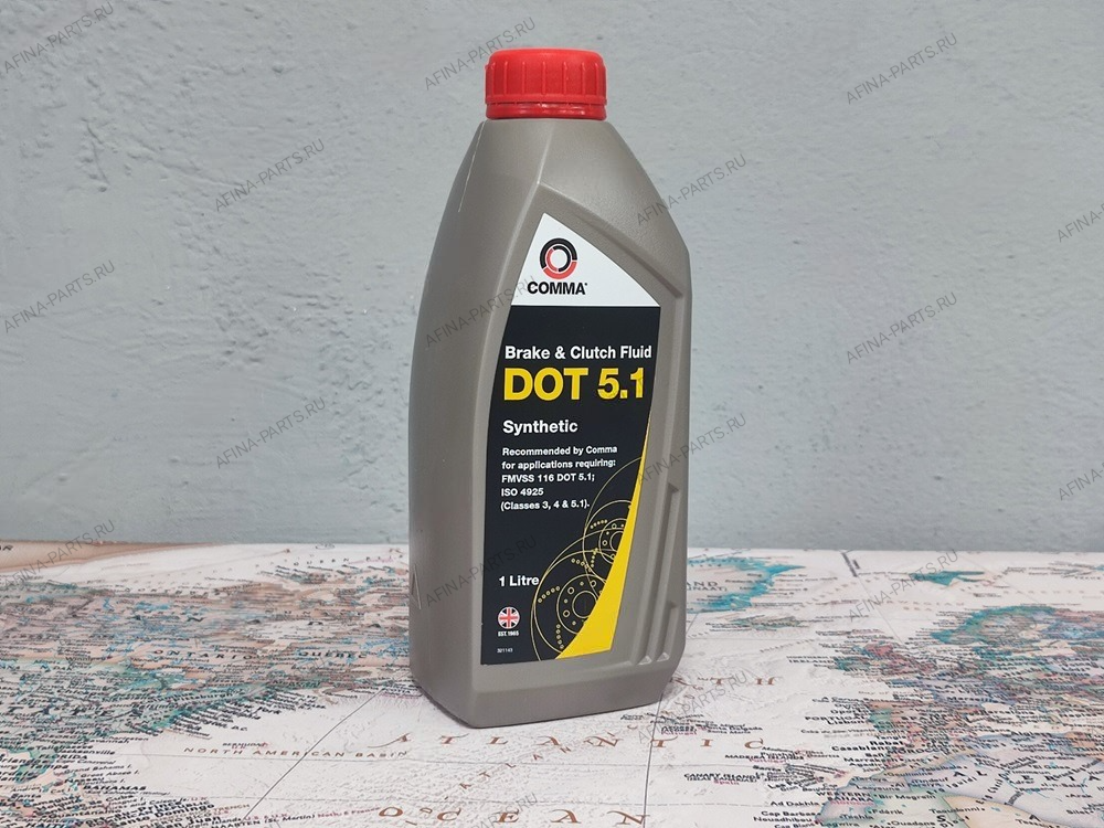 Жидкость тормозная COMMA DOT-5.1