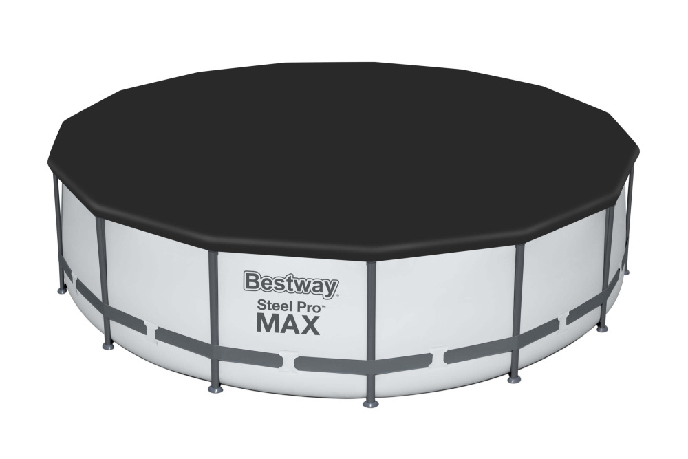 Каркасный бассейн Bestway 457х122 см + фильтр-насос 3028 л/ч, тент, лестница (56438 BW)