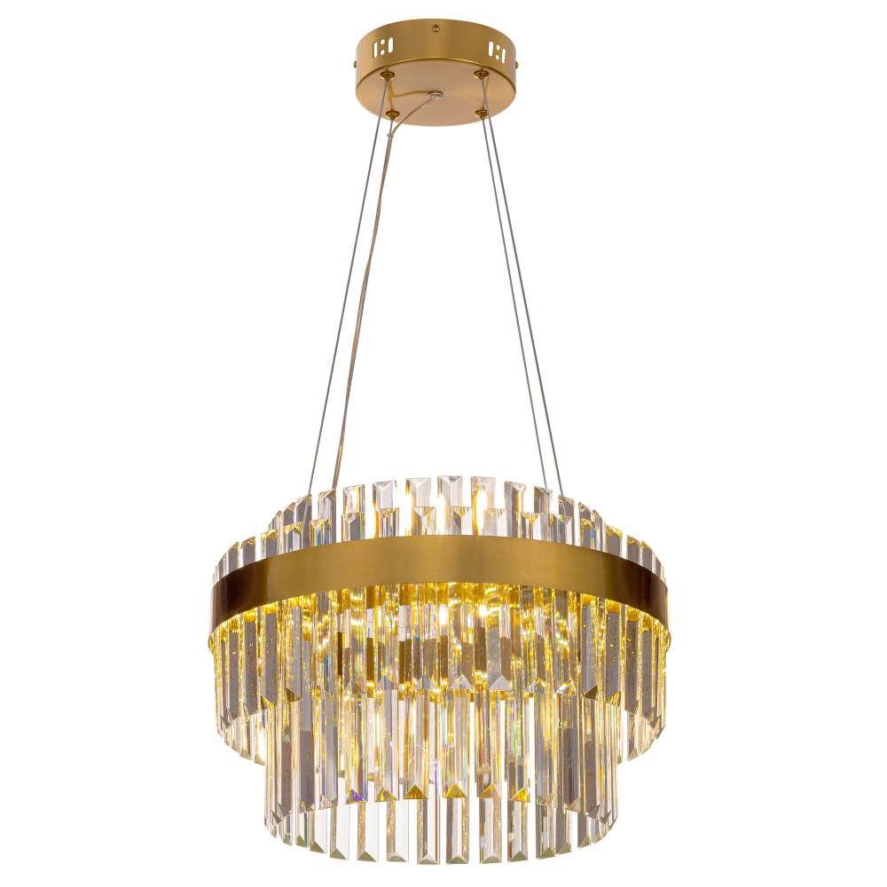 Citilux Sheldon CL339143 LED Люстра хрустальная с пультом Бронза