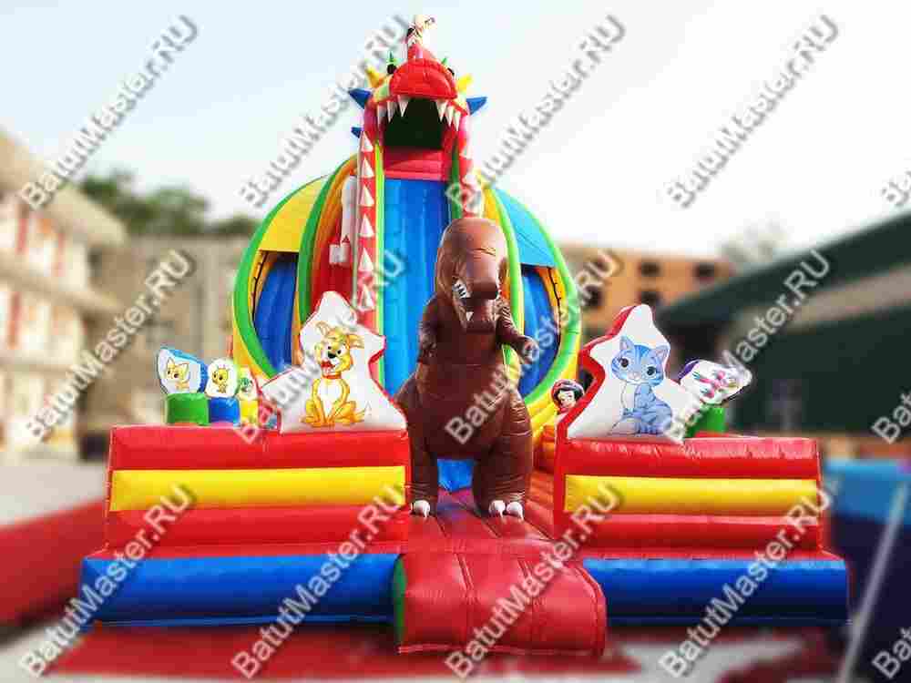 Коммерческий надувной батут "Весёлая компания" размер 10*5*11 м